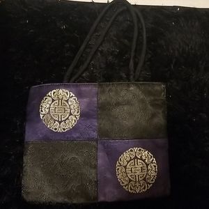 Black and blue asian bag